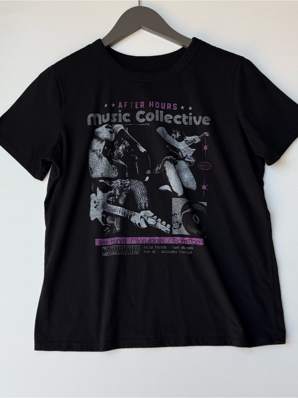 After Hours Music Collective Graphic T Shirt Women’s Medium Black Tee